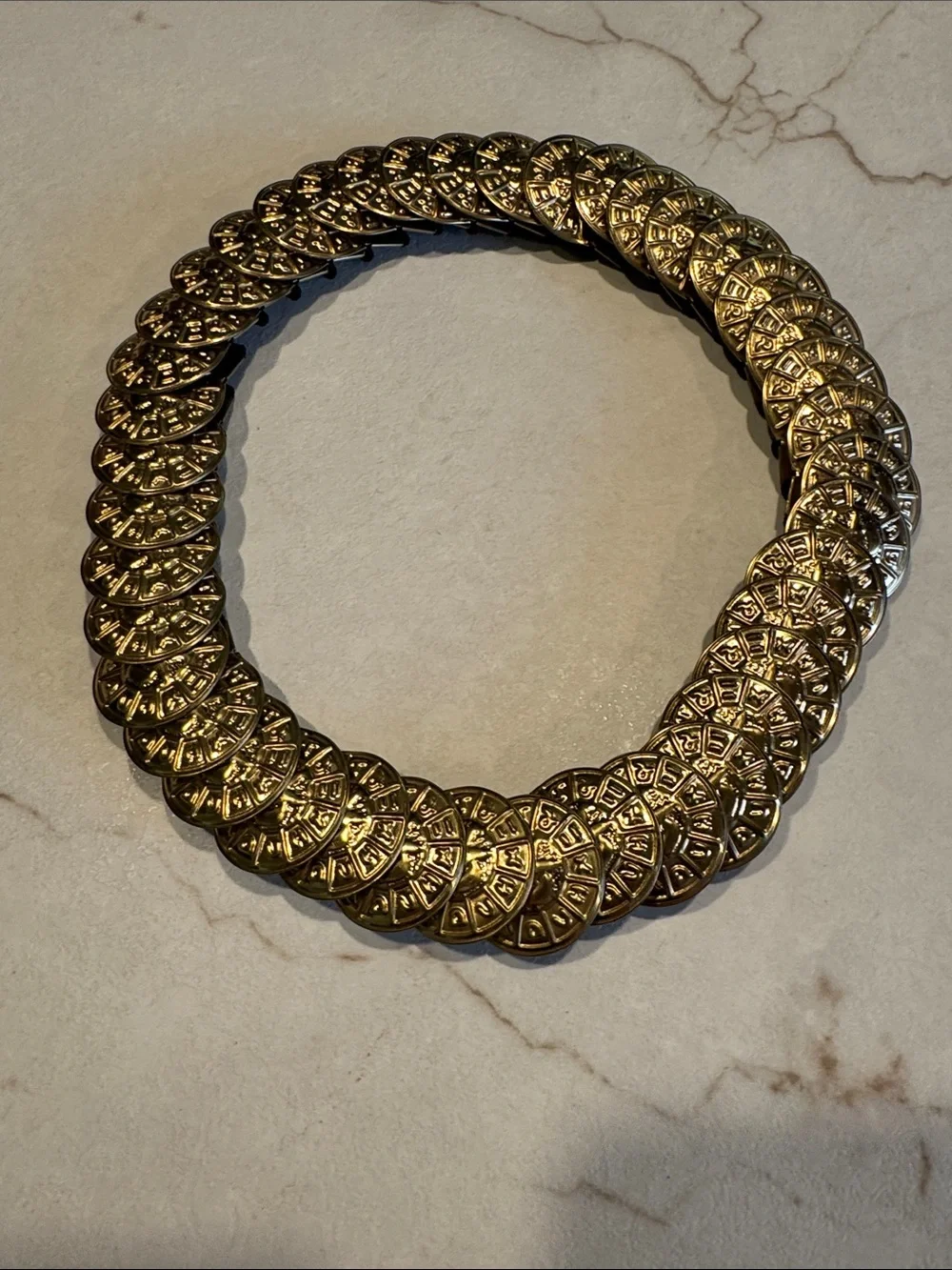 Gold-Tone Layered Medallion Chain Belts for Women